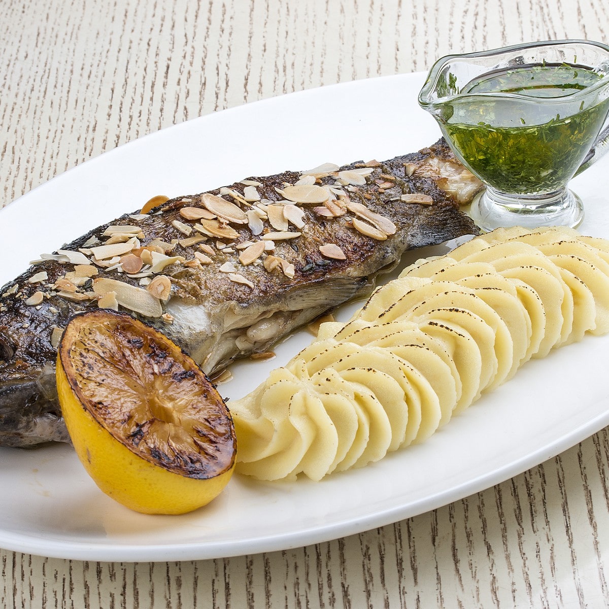 Baked Trout with Almonds Frozen Fish Direct