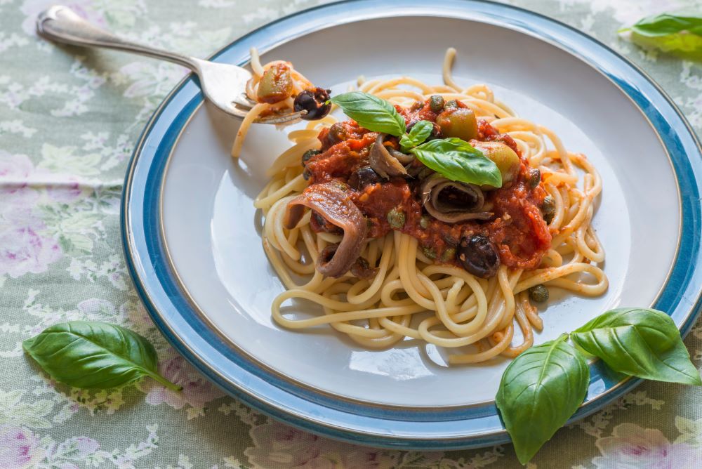 Anchovy and Caper Pasta Frozen Fish Direct