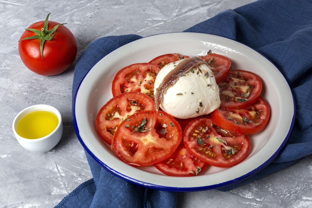 Caprese Salad with Anchovies Frozen Fish Direct
