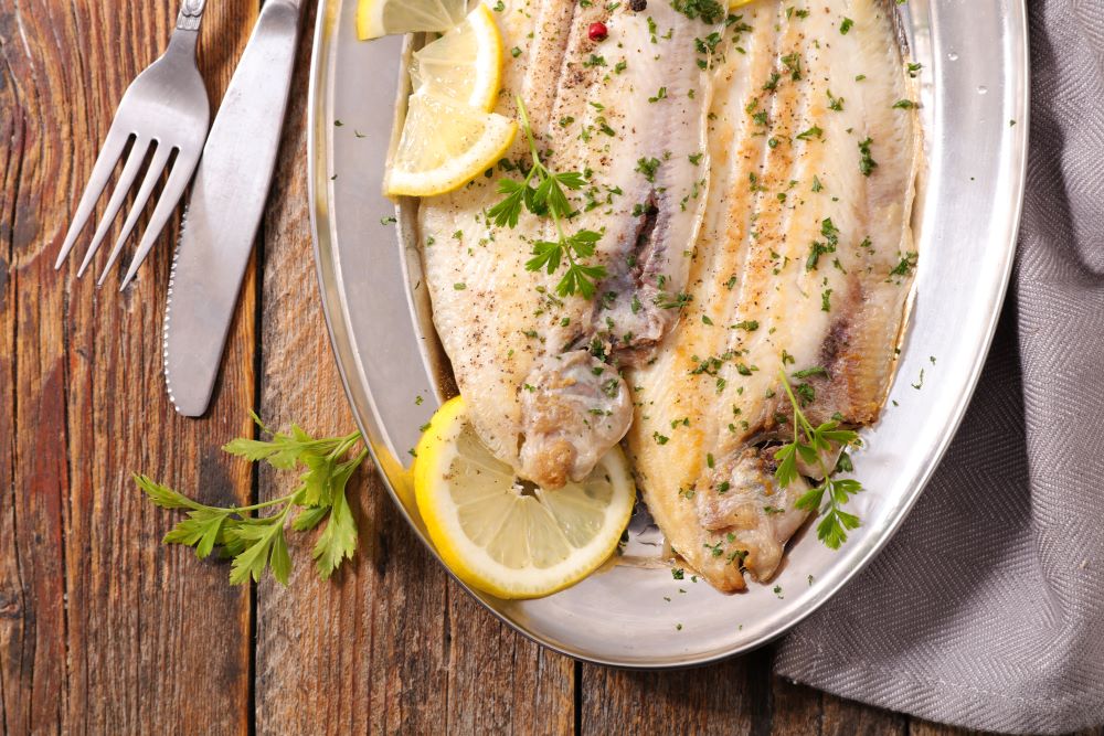 Dover Sole with White Wine Sauce - Frozen Fish Direct