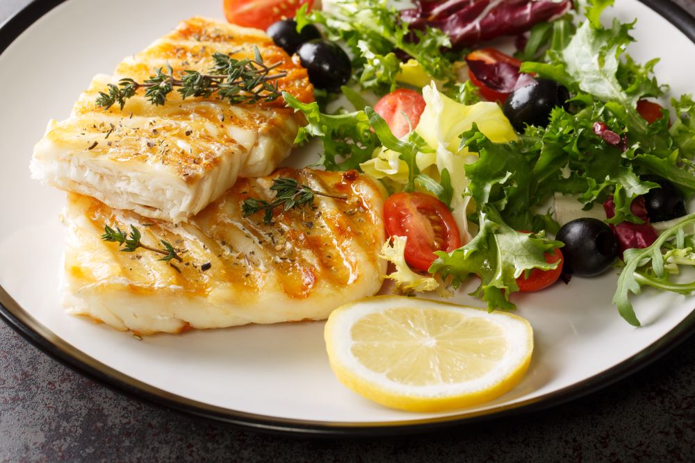 Grilled Haddock with Garlic Butter Frozen Fish Direct
