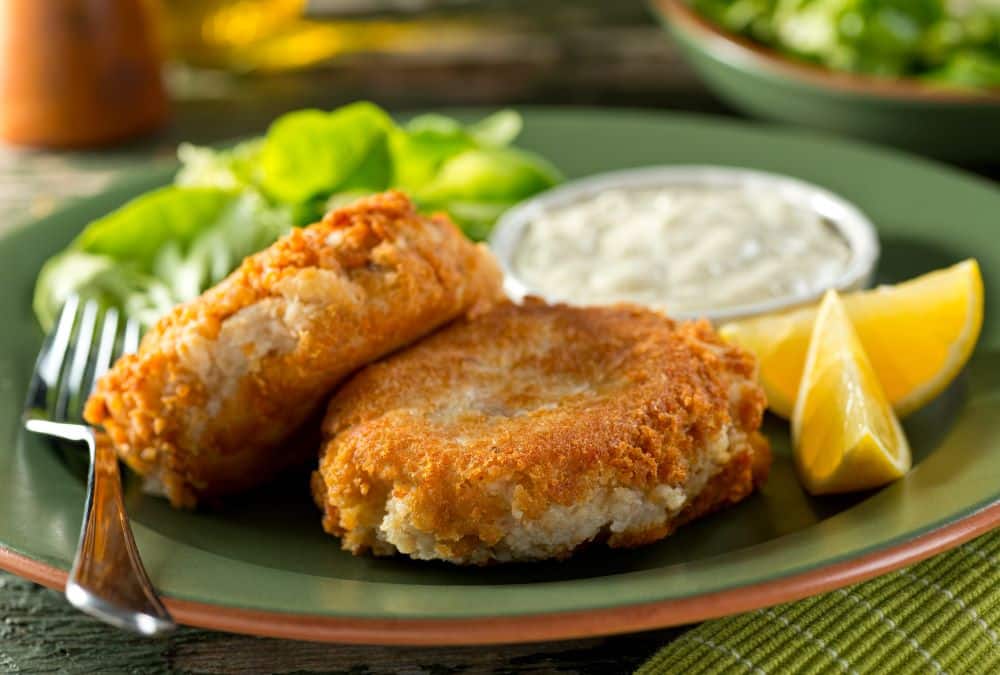 Haddock Cakes with Tartar Sauce Frozen Fish Direct