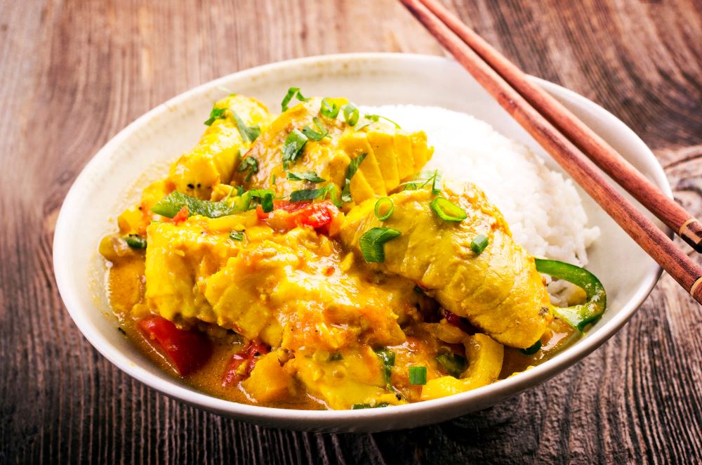 Haddock with CoconutCurry Sauce Frozen Fish Direct