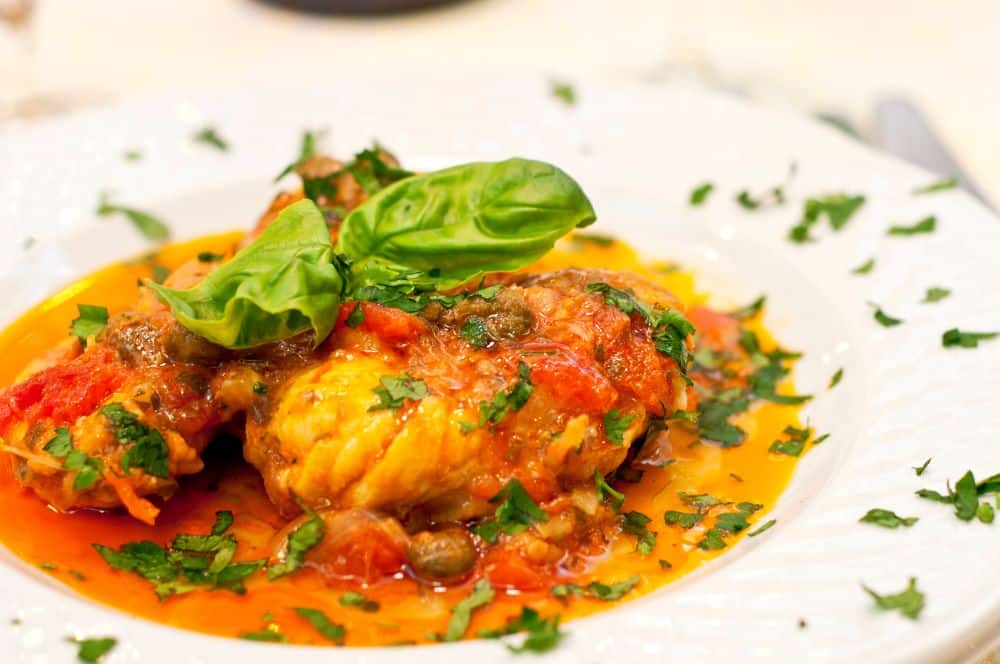 Monkfish with Tomato and Basil Sauce - Frozen Fish Direct