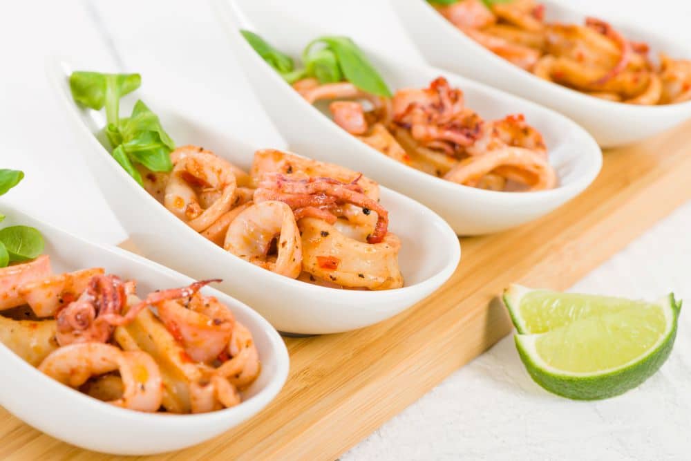 Pan Seared Squid with Garlic Frozen Fish Direct