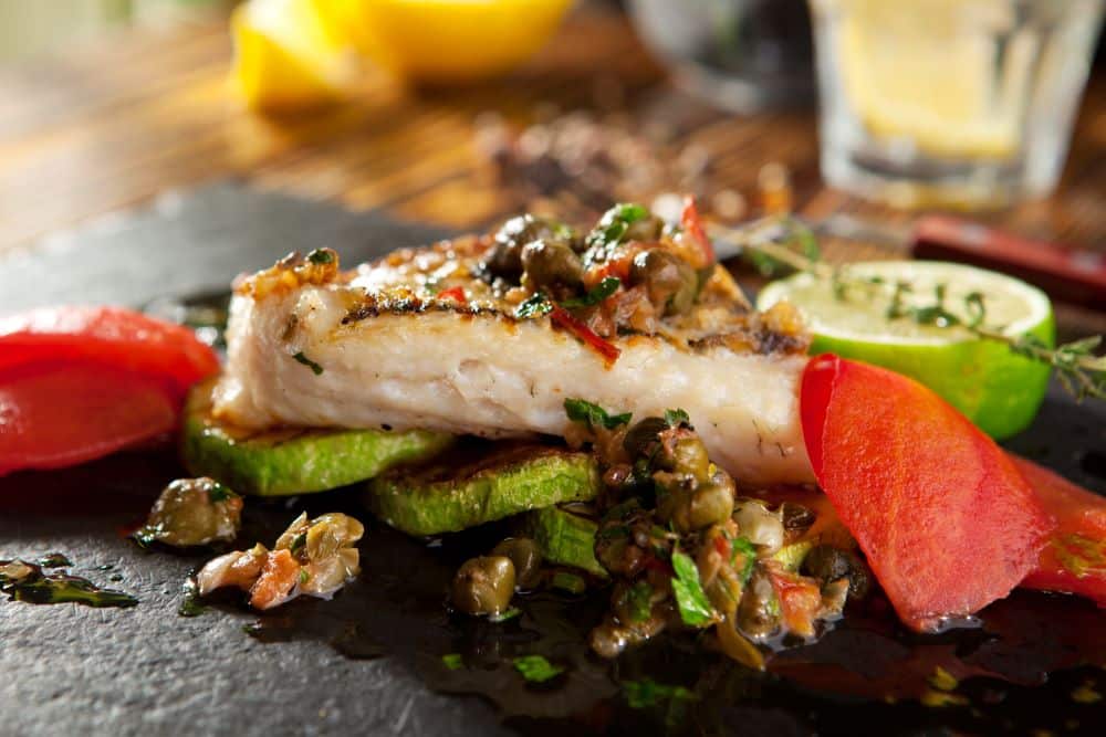 Perch with White Wine and Capers Frozen Fish Direct