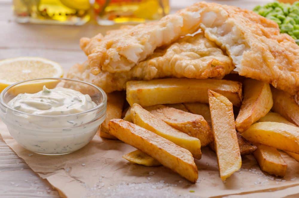 Pollock Fish & Chips with Tartar Sauce Frozen Fish Direct