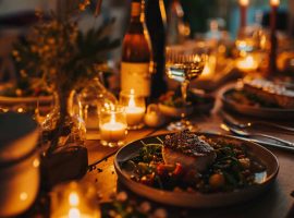 001 cozy dinner table homemade fish dish 0 0