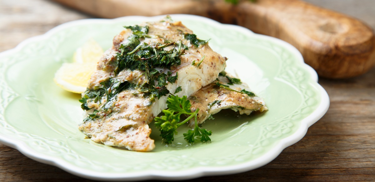 baked fish with lemond and herbs